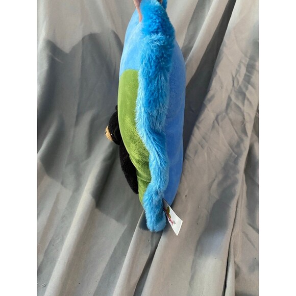 Unipak Plush Toys Blue Pillow 3D Bear Yosemite Mountain Log Cabin Decor 11x12in - Picture 7 of 7